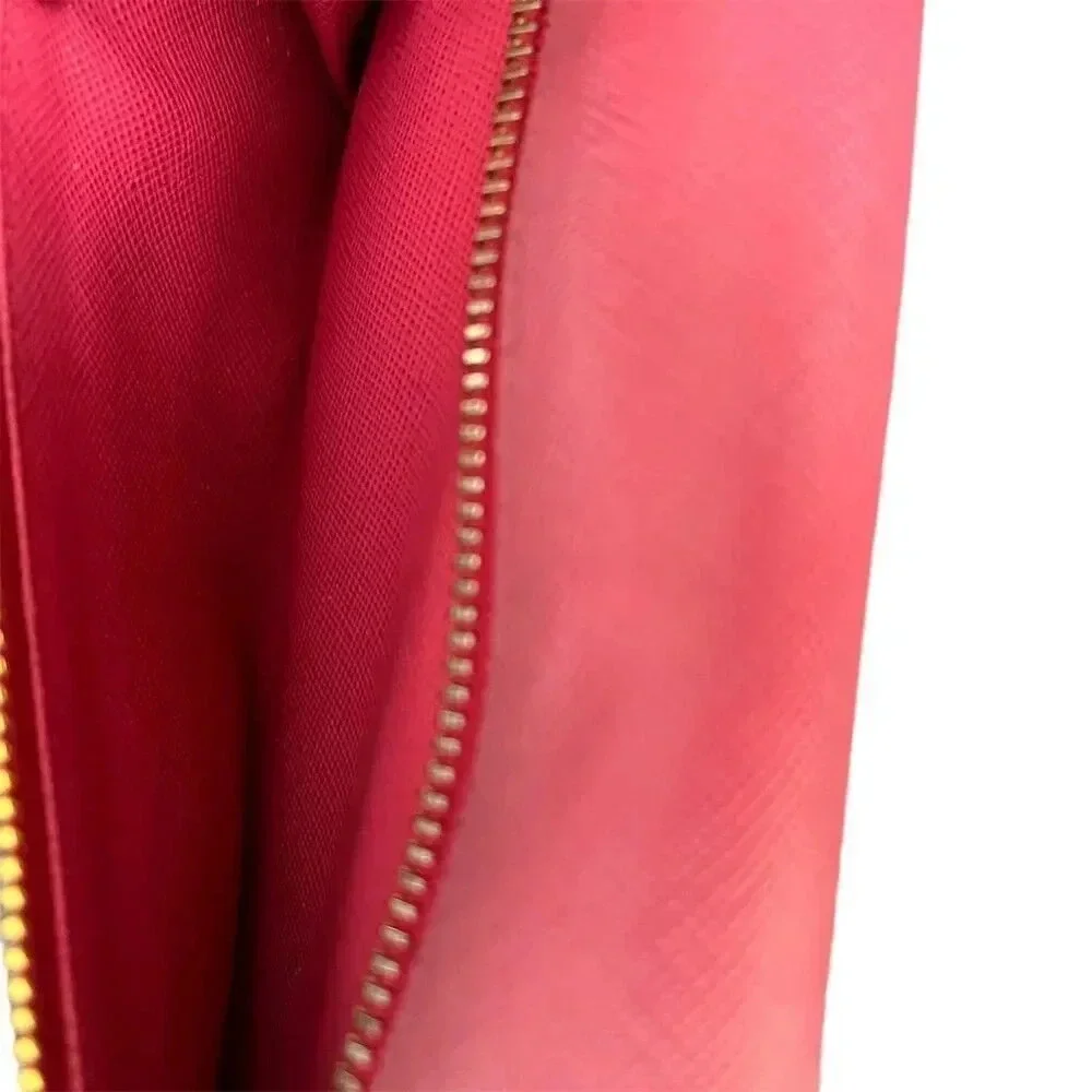 Prada Women's Pink Saffiano Leather Bow Wallet - Picture 7 of 7